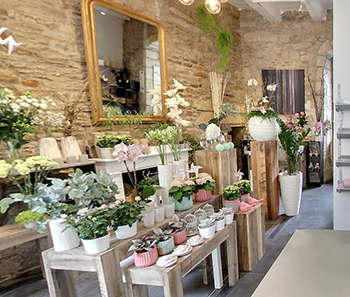 Intérieur de la boutique du Fleuriste du Coin