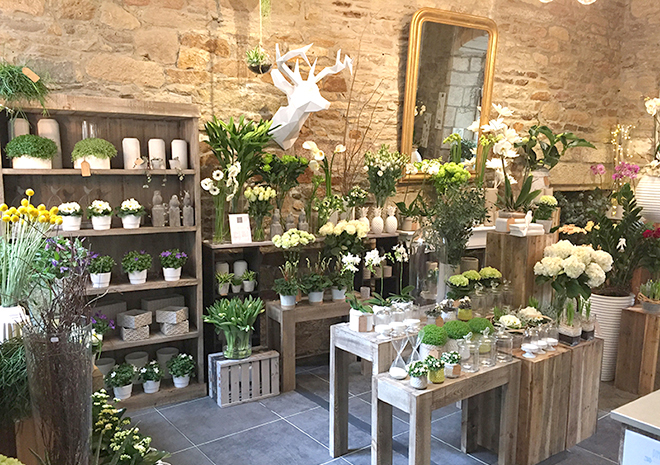 Intérieur de la boutique du Fleuriste du Coin